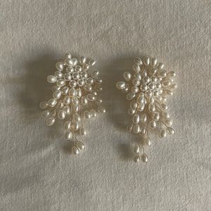 Pearl statement earrings